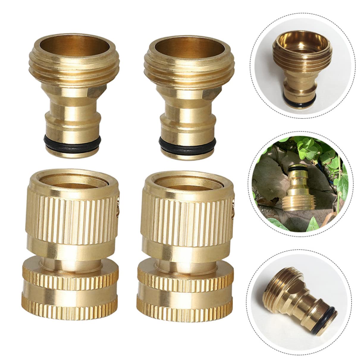 Hemobllo 20 Juegos Kit De Ajuste De Manguera Rápido Conectores De Manguera Flexibles Exterior Acoplador Césped Jardín Conectar Inoxidable Guarniciones Adecuado Conectores De Tubería Latón