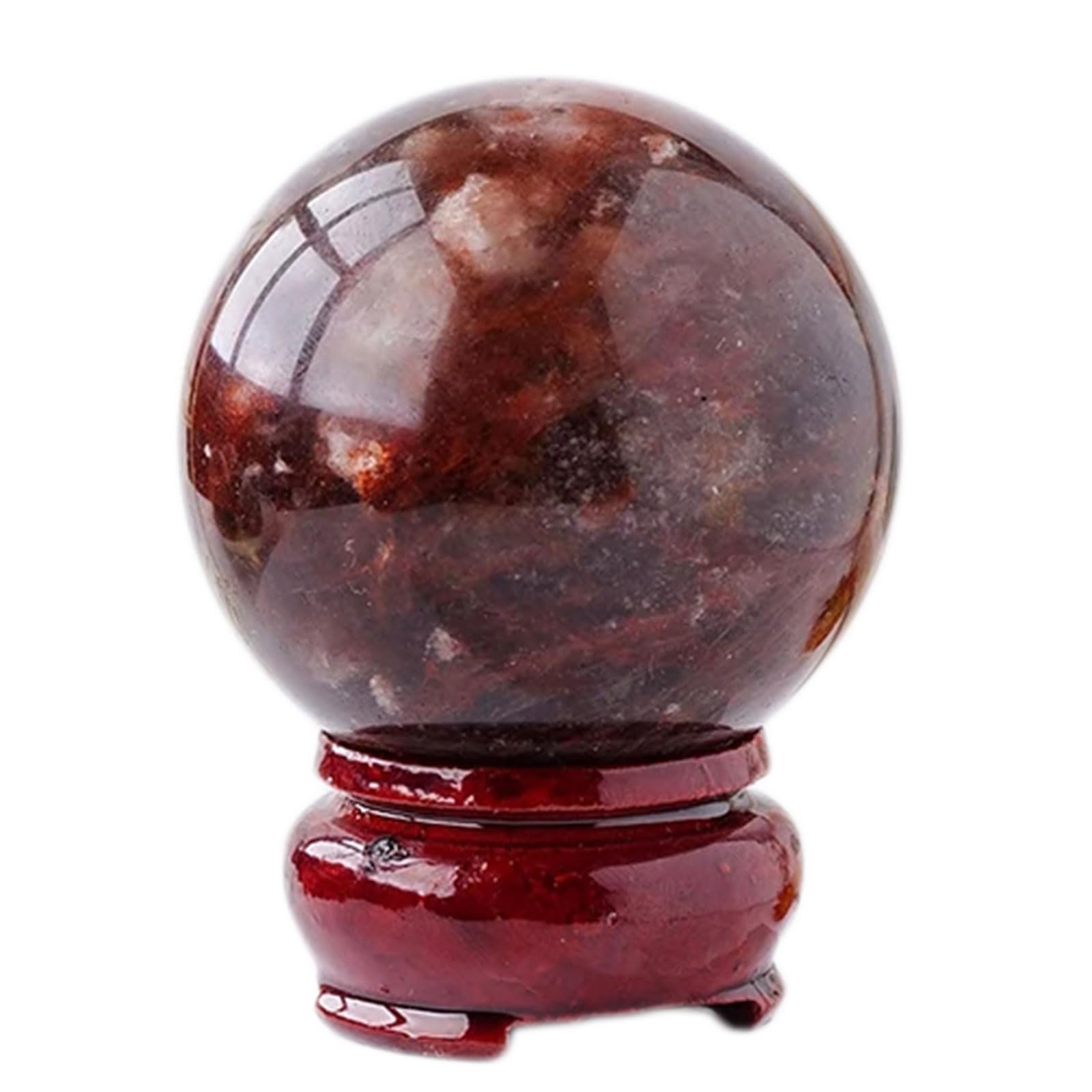 Natural Red Quartz Crystal Ball Gemstone Sphere Hand Carved and(55~60mm)