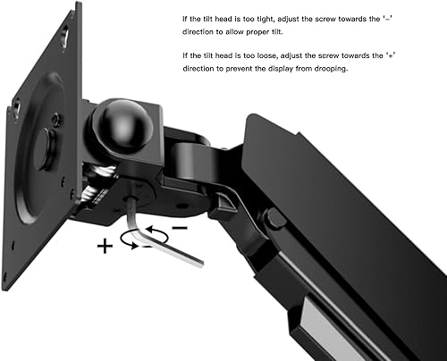 Miniatura 8 de HUANUO Soporte de pared para monitor ultraancho de 49 pulgadas, brazo de pantalla resistente con aluminio de alta calidad, soporta hasta 44 libras,