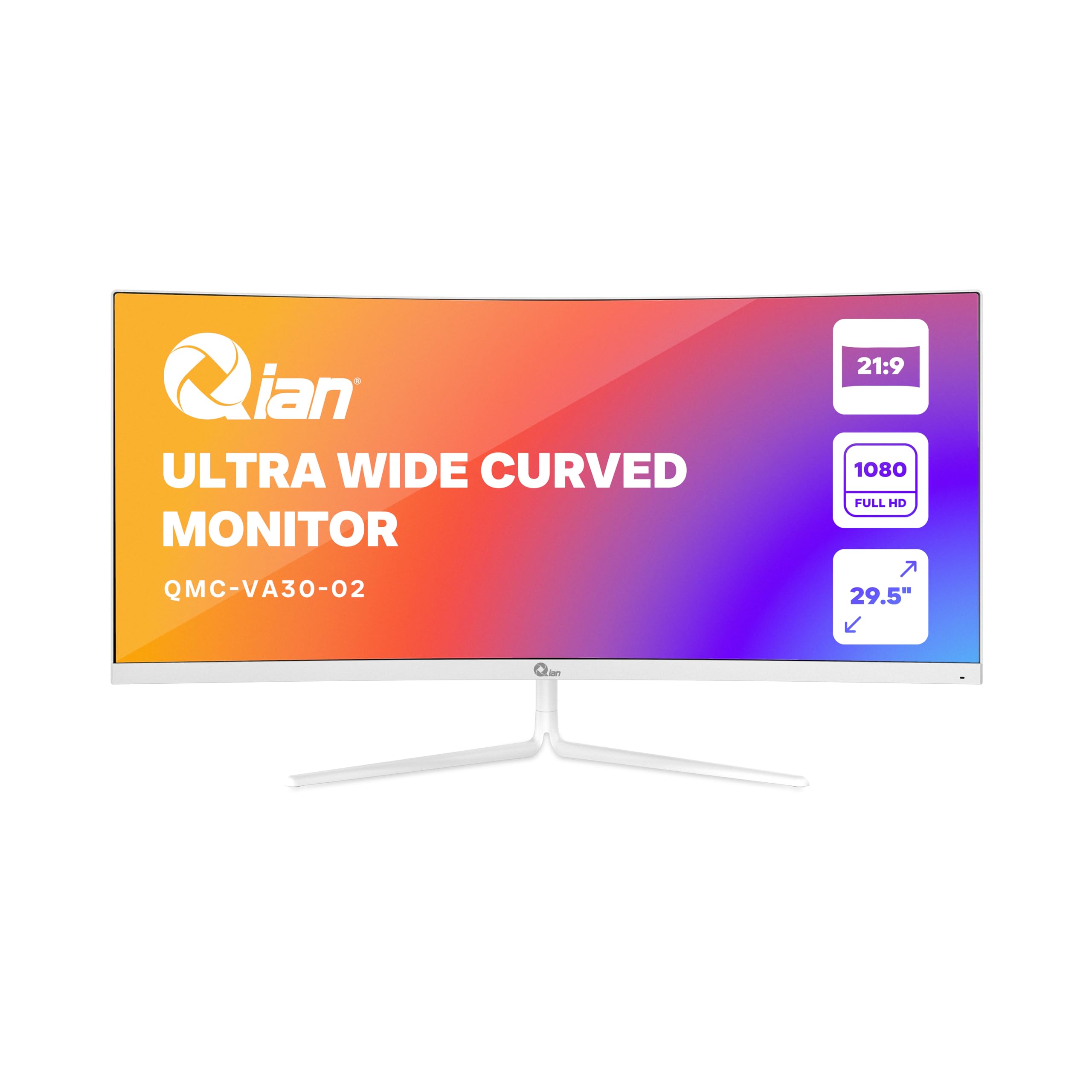 30 inch Curved Monitor - Ultra Wide FHD 1080P 200Hz Curved Office Monitor, Anti-Glare Screen VA Panel, 21:9 WFHD(2560x1080P) 16.7M Display Colors 95%