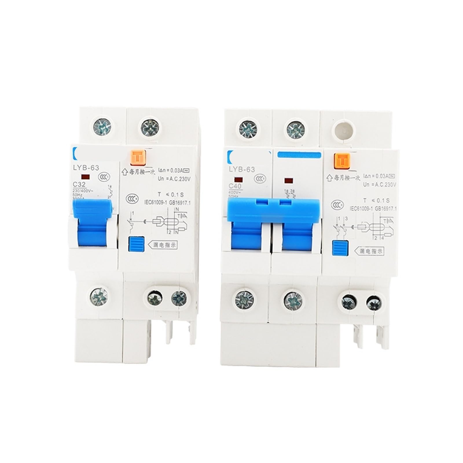Protector de fugas DZ47LE contra sobrecargas e interruptor de aire pequeño 32A-3P