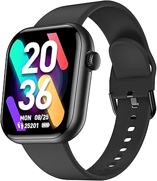 CUBOT Smartwatch Uomo Orologio Sportivo Fitness Tracker 1 7 260mAh 5 ATM Pedometro Cardiofrequenzimetro Contapassi Notifiche Messaggi Controller Musicale Fotocamera Nero per Android iOS