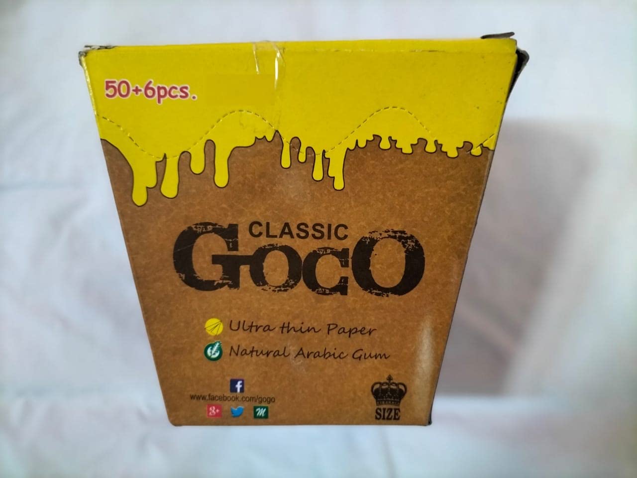 CLASSIC GOGO UNBLEACHED BROWN PREROLLED CONES FULL BOX - PACK OF 56 ROLLS