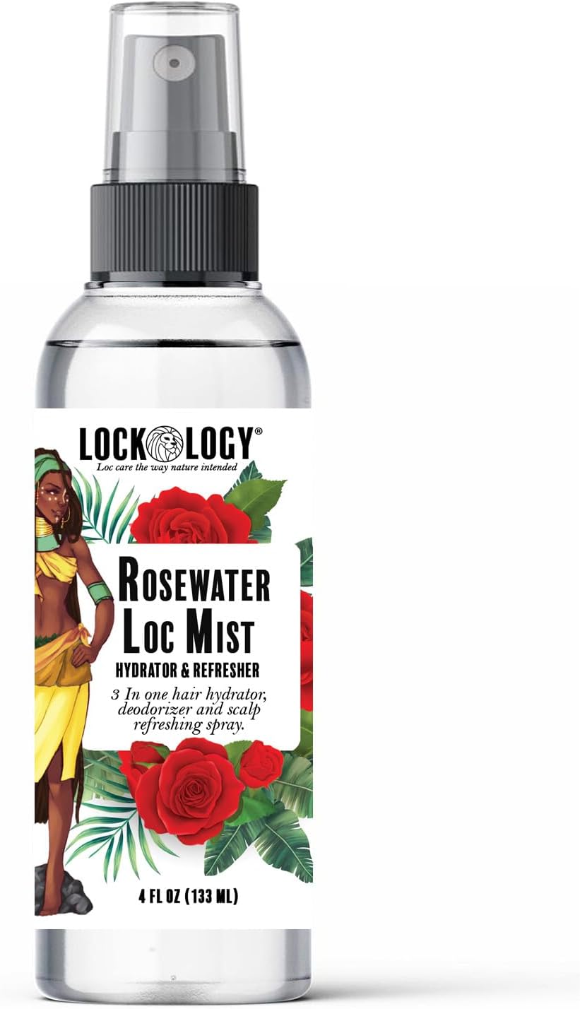 Rose Water for Locs; Rosewater for Hair Spray, Natural Hair and Loc Refresher Moisturizer; Products for Locs