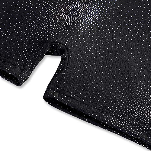 Image of HOZIY Leotards for Girls Gymnastics Kids Children Biketard Snowflake Ribbon Blue Purple Hot Pink Sparkle