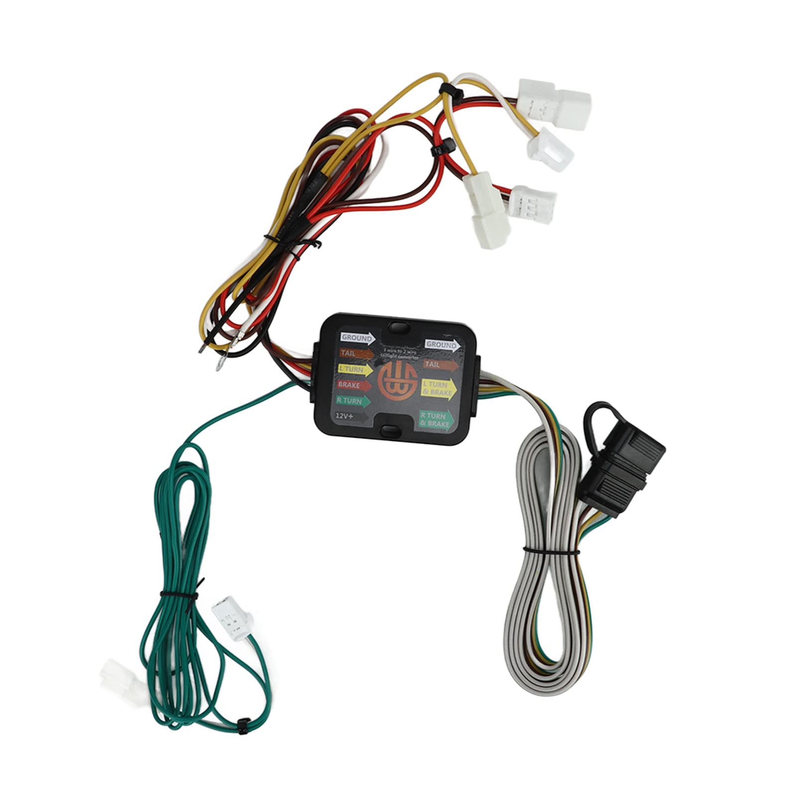 Drfeify 4-pinowa Wiązka Przewodów Przyczepy, Zestaw Wiązek Przewodów ABS Przyczepy 55567 Plug and Play 4-stykowe Płaskie Złącze do 6 Sedan 2004 2008 Holowanie Tylnego Hamulca Włącz światła