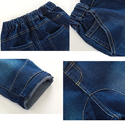 Kimocat Baby Boys Gentleman Bowtie Plaid Button Shirt Toddlers Denim Pants Outfit Set #TOP6