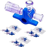 CNLizigi 3-Way & 2-Way Disposable Stopcocks Luer Lock, Sterile Pack of 10 for Medical Injections, Labs & DIY Projects