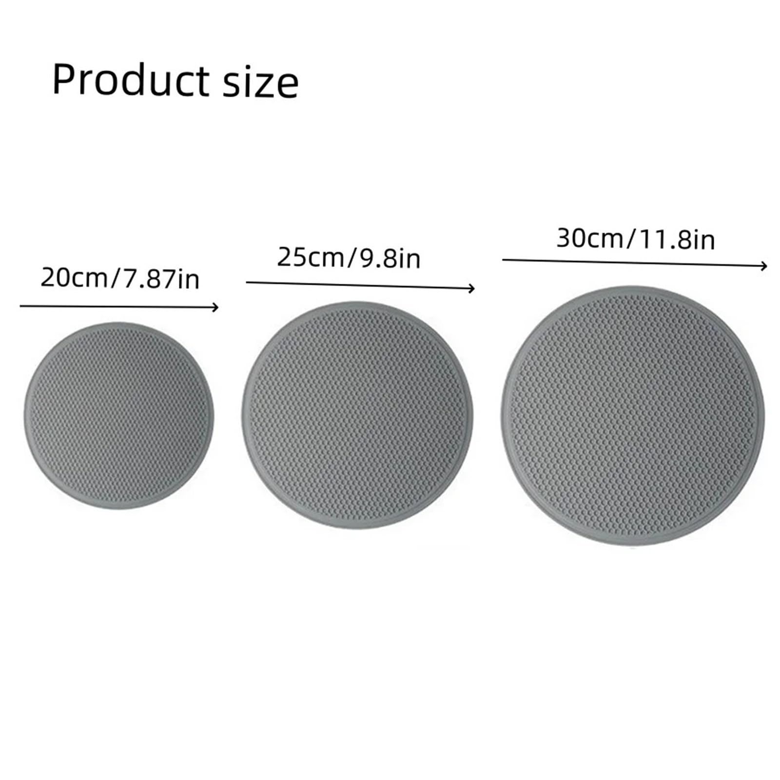 Silikon-Untersetzer, Tischunterlage, Silikon-hitzebeständige rutschfeste Topfuntersetzer, mehrfarbig, 3-teiliges Set(Black 3-piece Set)