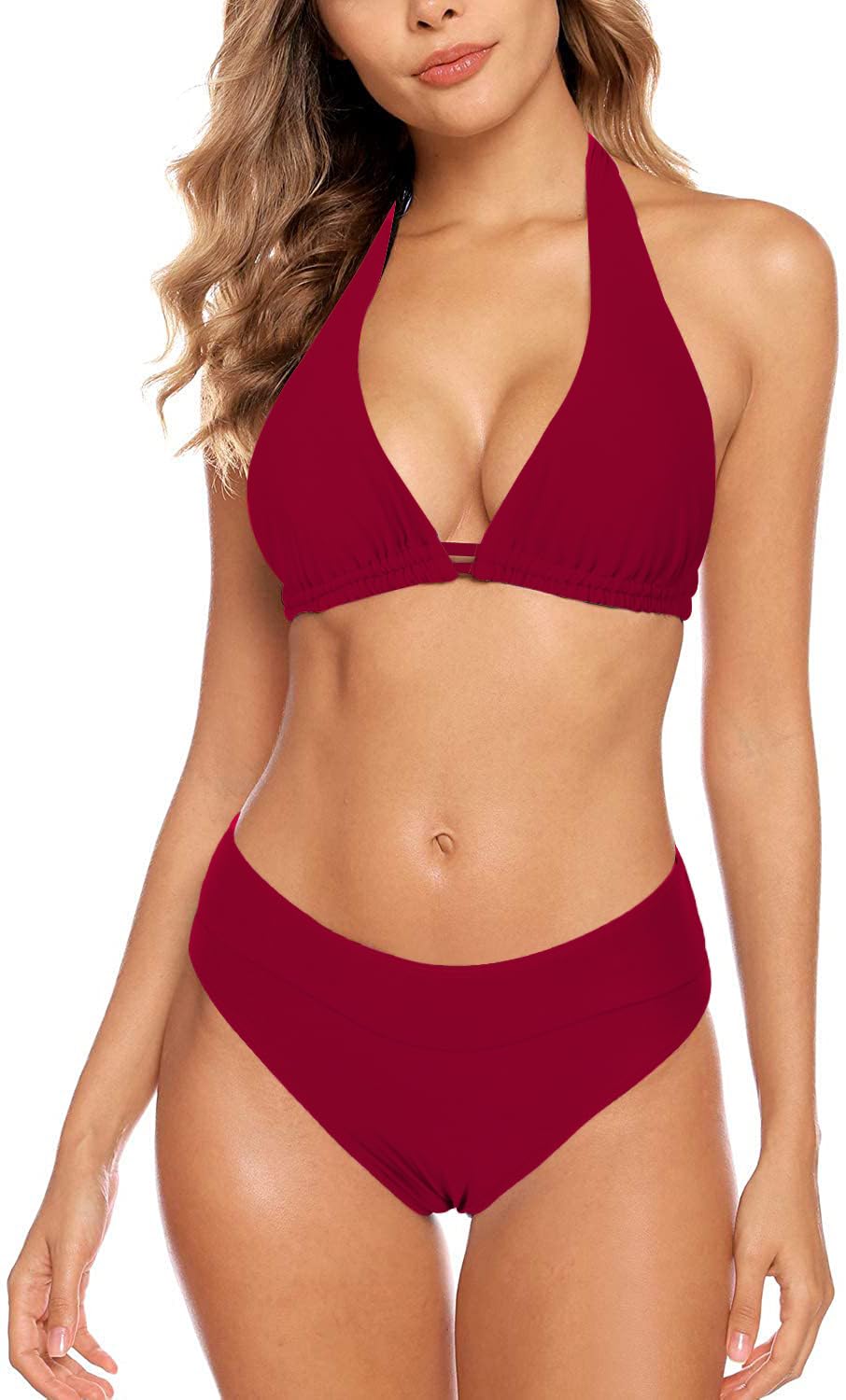 Aidotop Damen Bikini Set Triangel Badeanzug Strand Ties Zweiteiliger Bademode Bikinihose