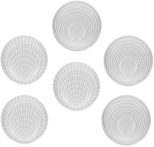 Miniatura 1 de TEHAUX 12 Pcs Coaster Mold Resin Coaster Silicone Molds DIY Coaster Molds Silicone Casting Coaster Drink Coaster Molds Geometric Cup White Homemade