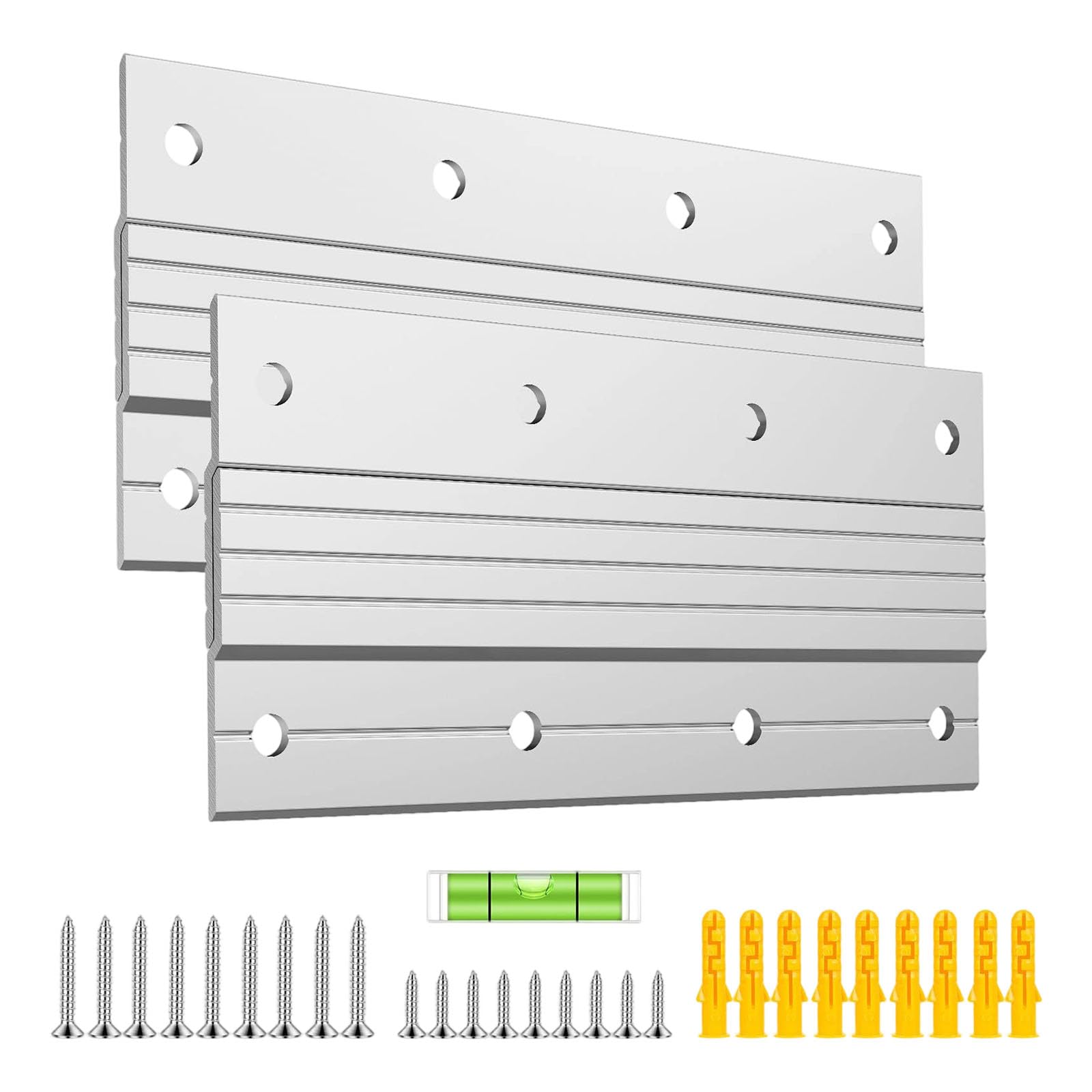 Strength Picture Frame Hanging Clamps with Bubble Levels Aluminum Cleat Bracket Mounting Hardware Enduring Picture Frame Hanging Clamps