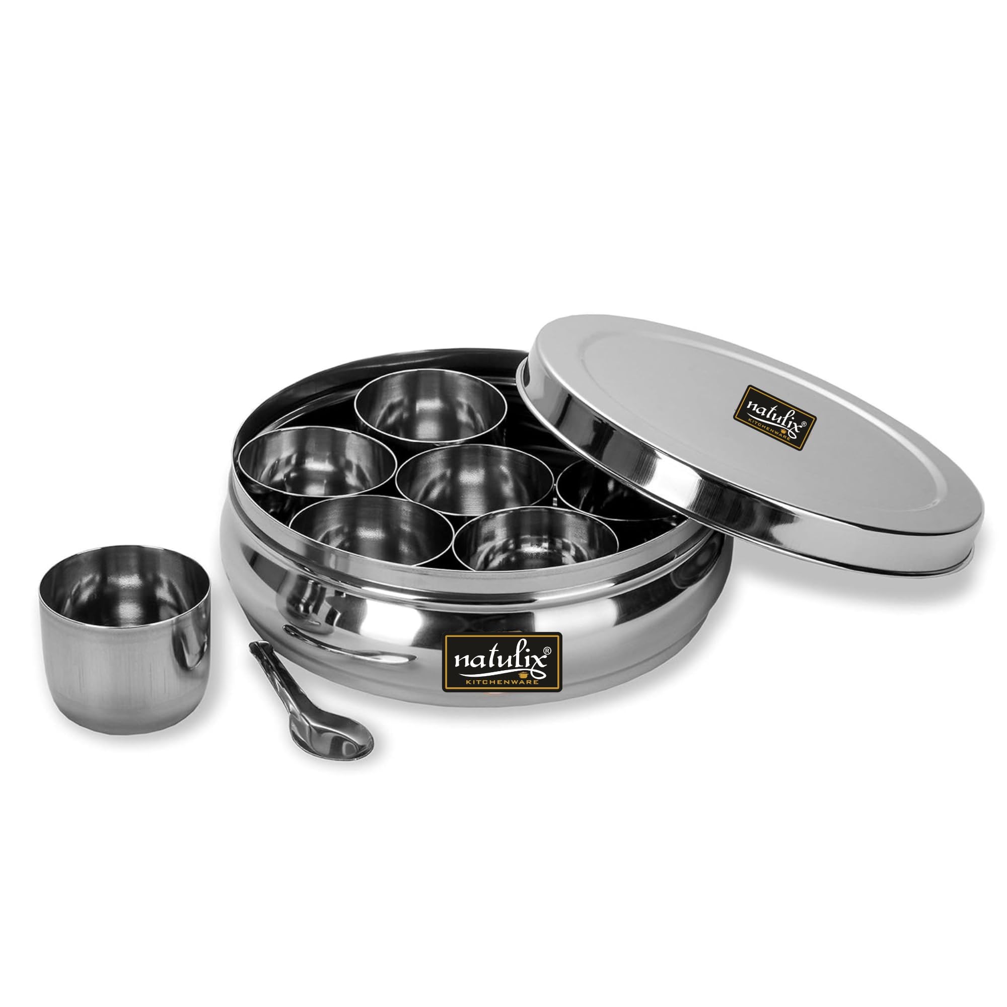 Stainless Steel Spice Box - NATULIX Masala Container -2