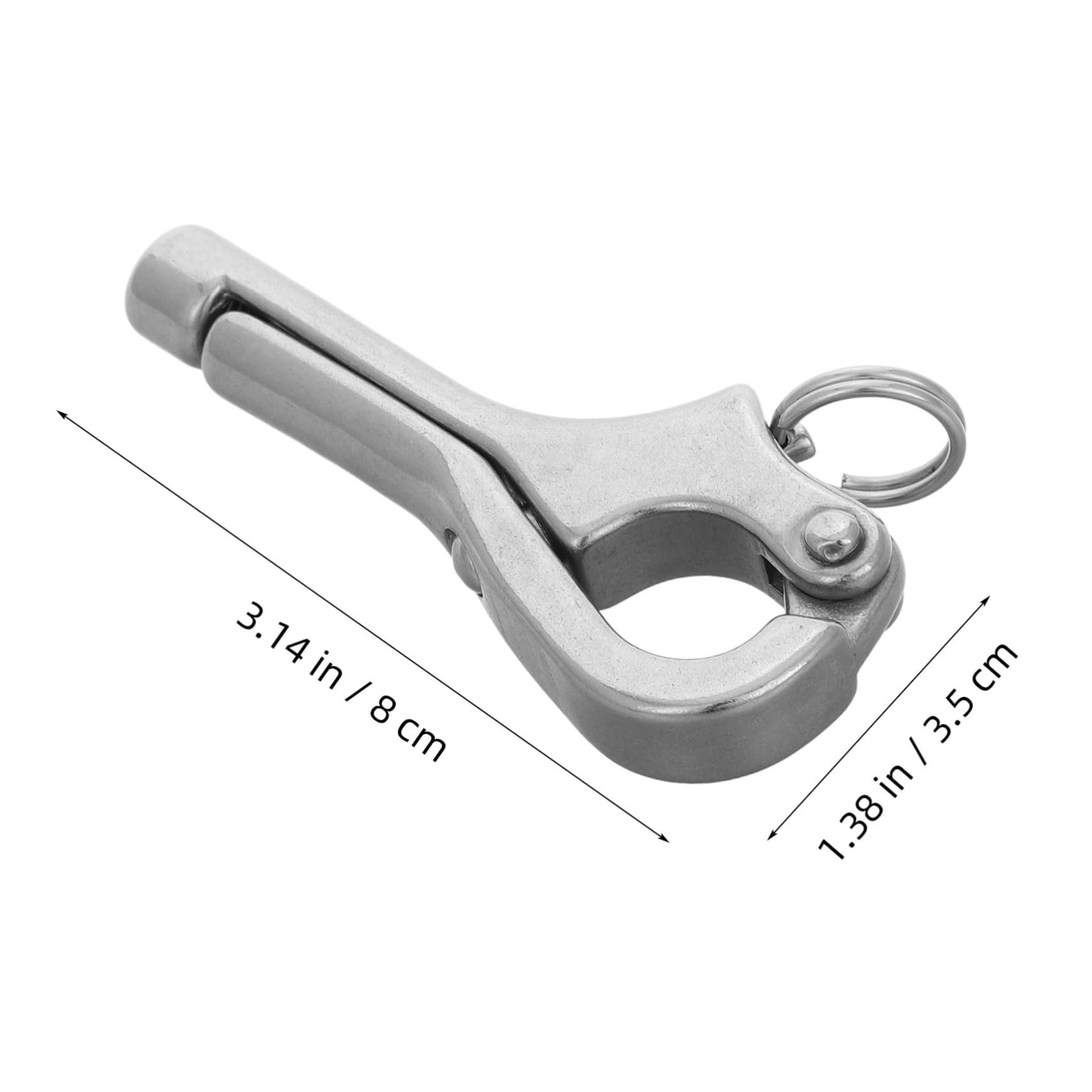 GOOHOCHY Emergency Release Boats Hook Marine Quick Release Fastener Stainless Steel Self-Locking Snap Sailing Hook for Lifeboat Safety