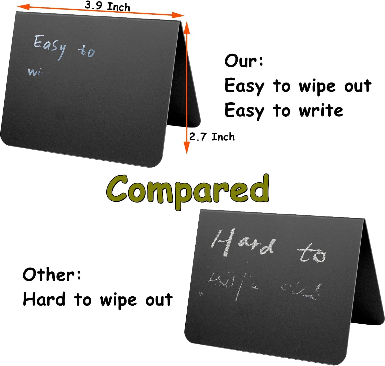 Mini Cartelli Lavagna In Legno - 20 Pezzi Bifacciali - Per Buffet, Matrimoni, Compleanni - Etichette Alimentari E Segnaposti - Foto 12