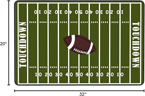 Miniatura 3 de Alfombra deportiva estilo retro, para campo de fútbol americano y rugby, antideslizante, para sala de estar, comedor, dormitorio, decoración de 20 x