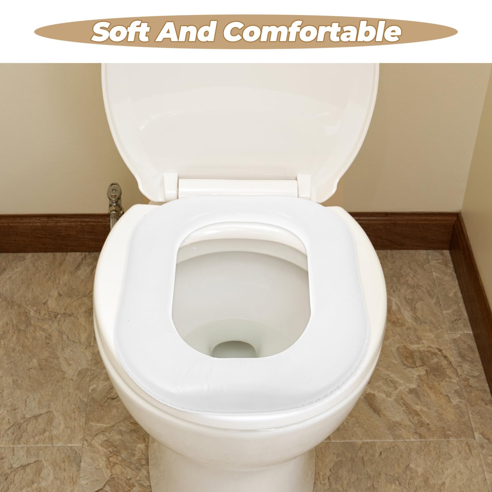 Vaguelly Portable Pu Toilet Seat Cushion for Kids Potty Training Soft Washable Travel Pad Bathroom Toilet Seat Replacement - Image 3