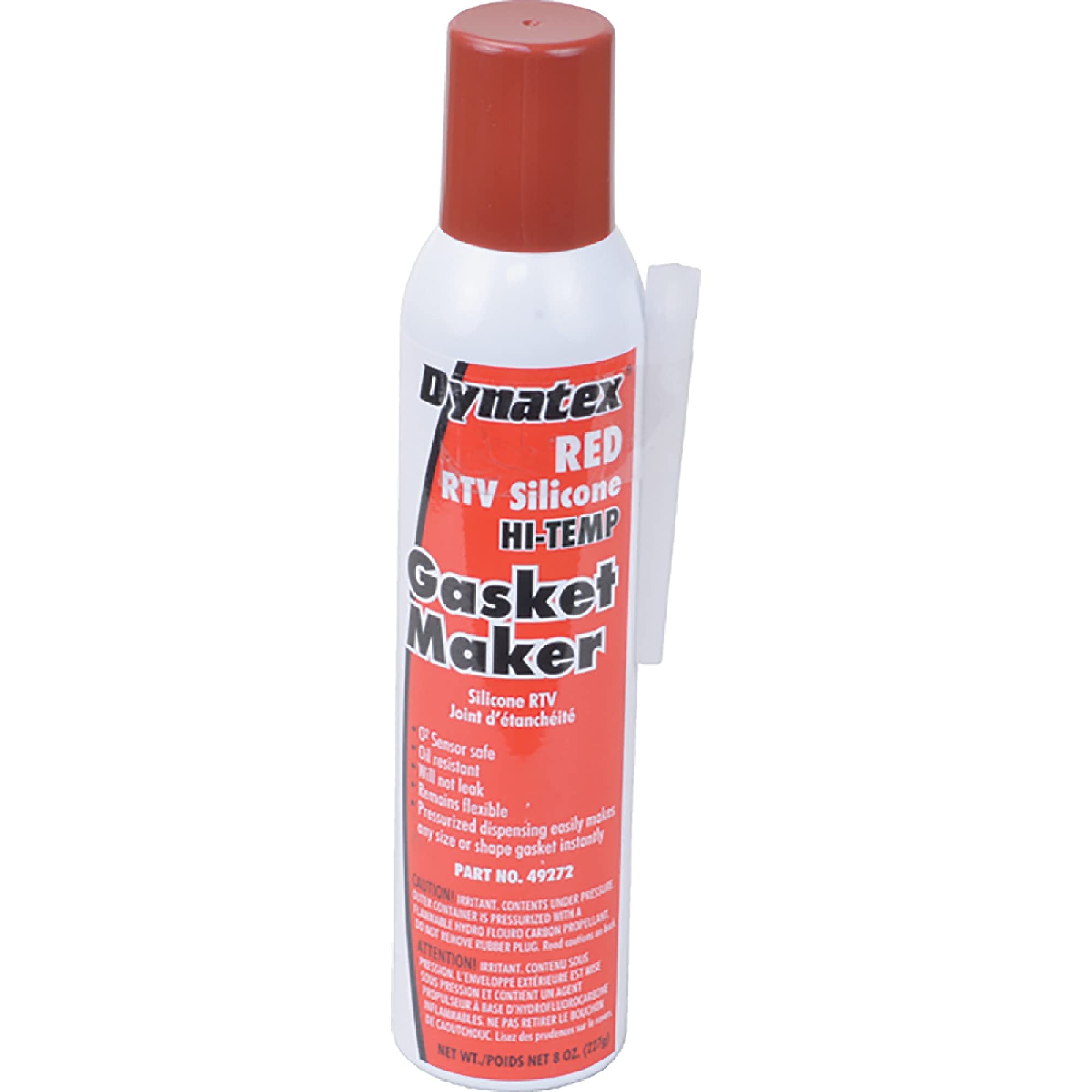 DB Electrical 49272 Dynatex Red Silicone RTV Gasket Maker; 8 Oz Automatic Can Compatible With/Replacement For Universal