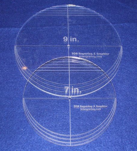 2 Piece Circle Set - No Seam 7 Inch & 9 Inch 1/4 Inch Thick - Long Arm -Multi Use