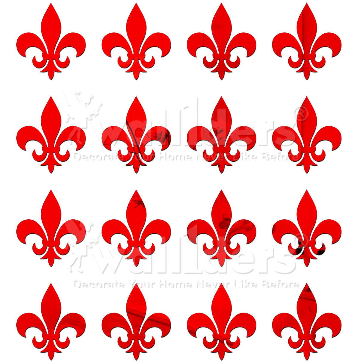 Wall1ders Border Flower 16 Mirror Stickers for Wall, Acrylic Mirror Wall Decor Sticker, Wall Mirror Stickers, Acrylic Stickers, Wall Stickers for Hall Room, Bed Room, Kitchen. (Red) (B0BSNPLV2P) Amazon Price History, Amazon Price Tracker