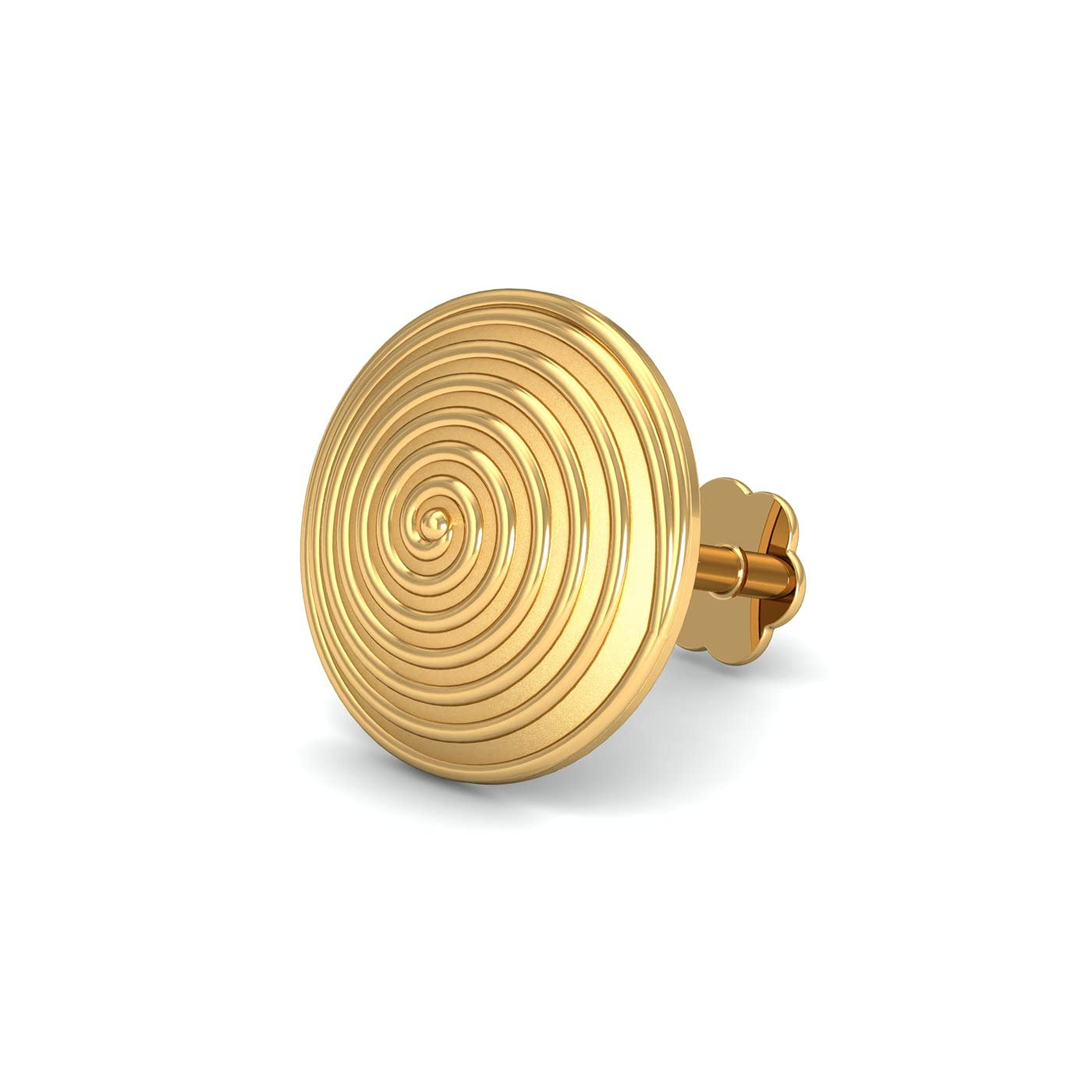 KuberBox 18K Yellow Gold Spiral Nose Stud for Women (Piercing Required) (B09HSBC29H) Amazon Price History, Amazon Price Tracker