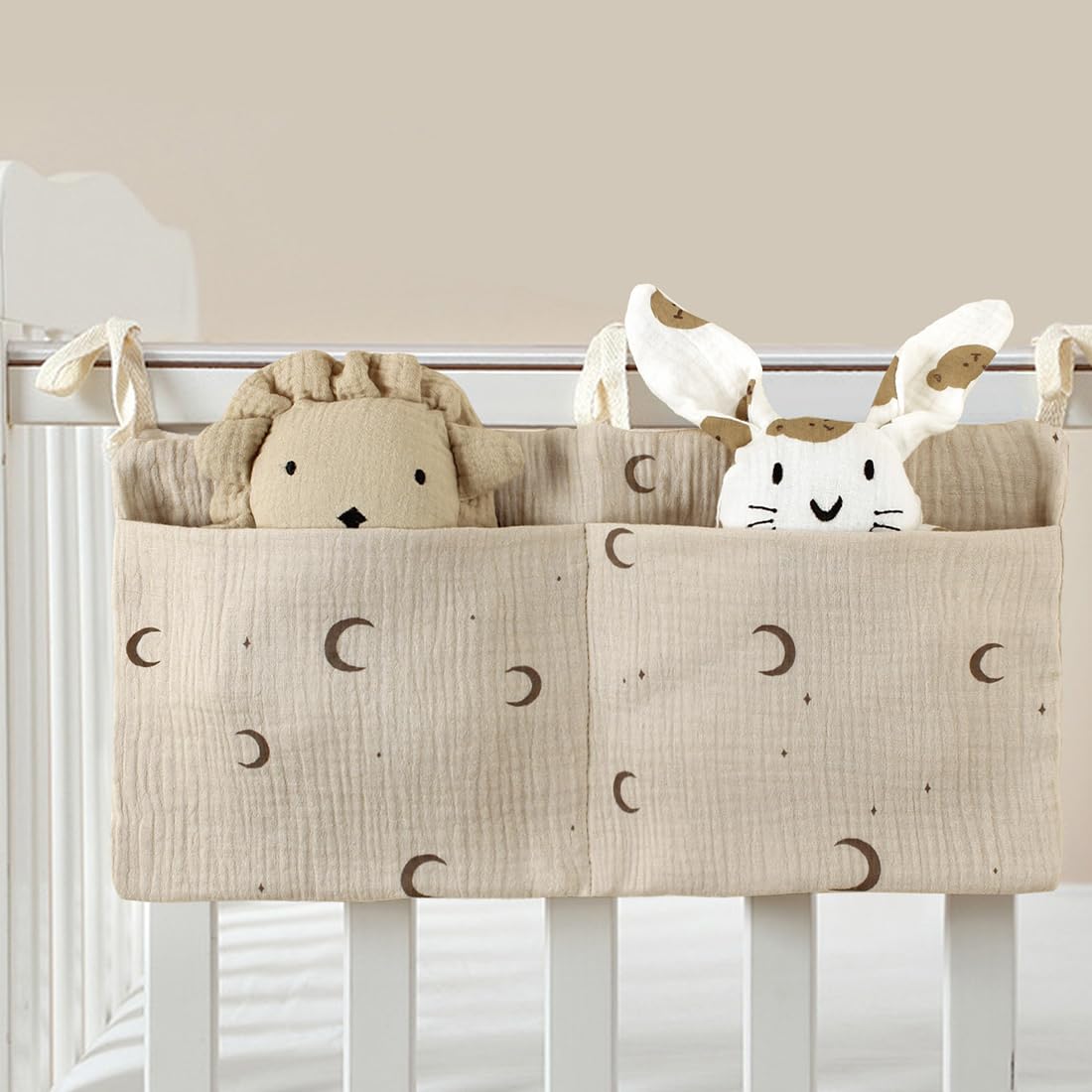 Babybedorganizer, hangende bedorganizer met 2 vakken