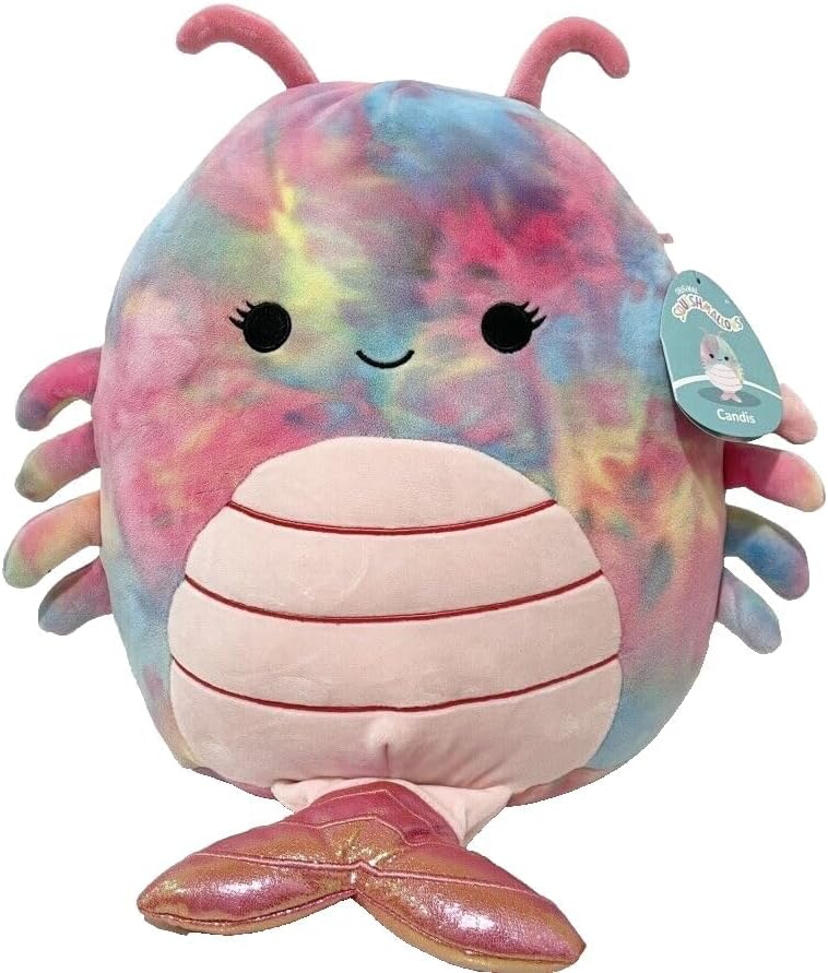 Squishmallows 7.5"" Candis The Shrimp - Officially Licensed Collectible Soft & Squishy Animal Stuffed Animal Toy - Add to Your Squad - Gift for Kids, Girls & Boys - 7.5 Inches