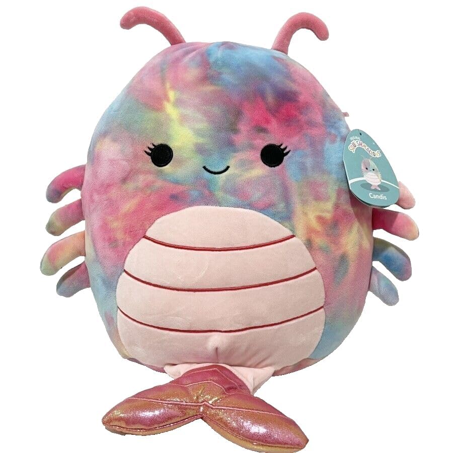 Squishmallows 7.5"" Candis The Shrimp - Officially Licensed Collectible Soft & Squishy Animal Stuffed Animal Toy - Add to Your Squad - Gift for Kids, Girls & Boys - 7.5 Inches