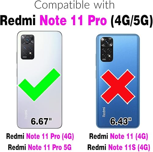 Miniatura 2 de Asuwish Funda de teléfono para Xiaomi Redmi Note 11 Pro 4G5G con protector de pantalla de vidrio templado y cubierta de cámara deslizante Soporte