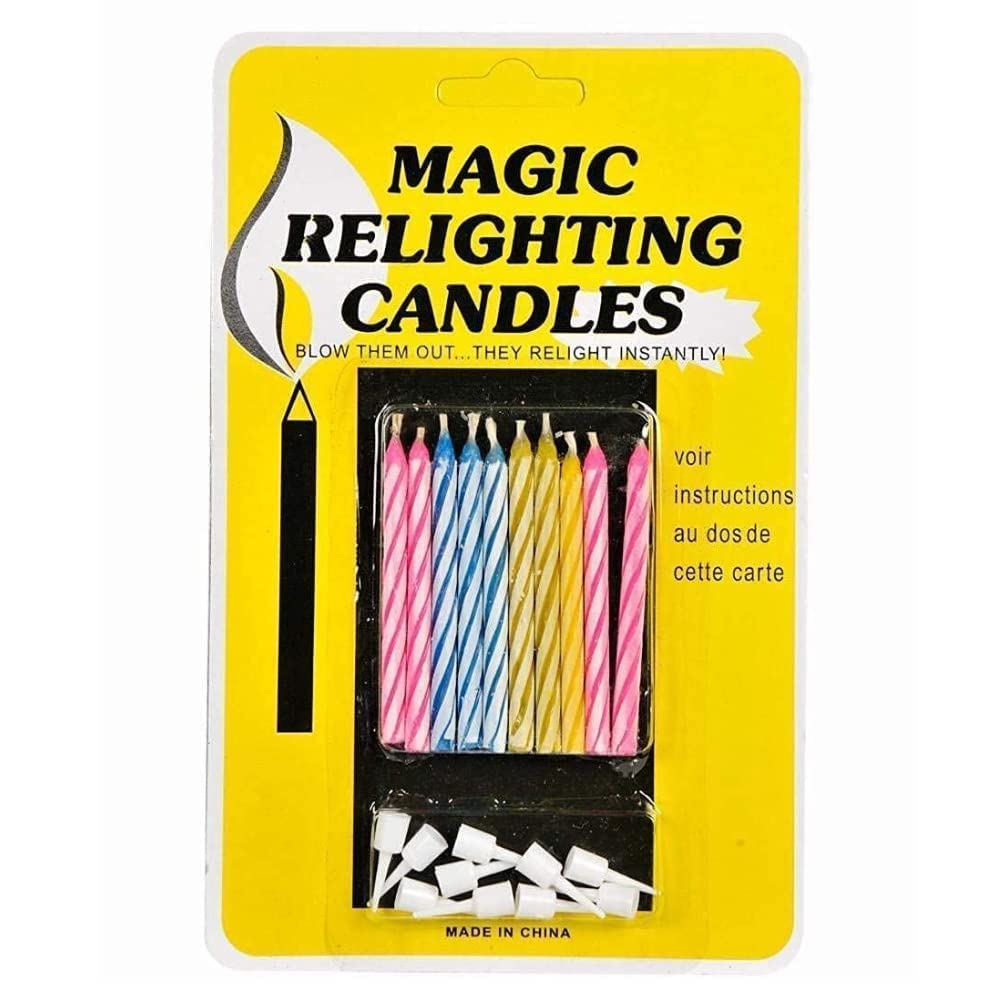Ihs Online Birthday Party Magic Relighting Candles (Includes 3 Packets of 10 Candles Each) (Pack