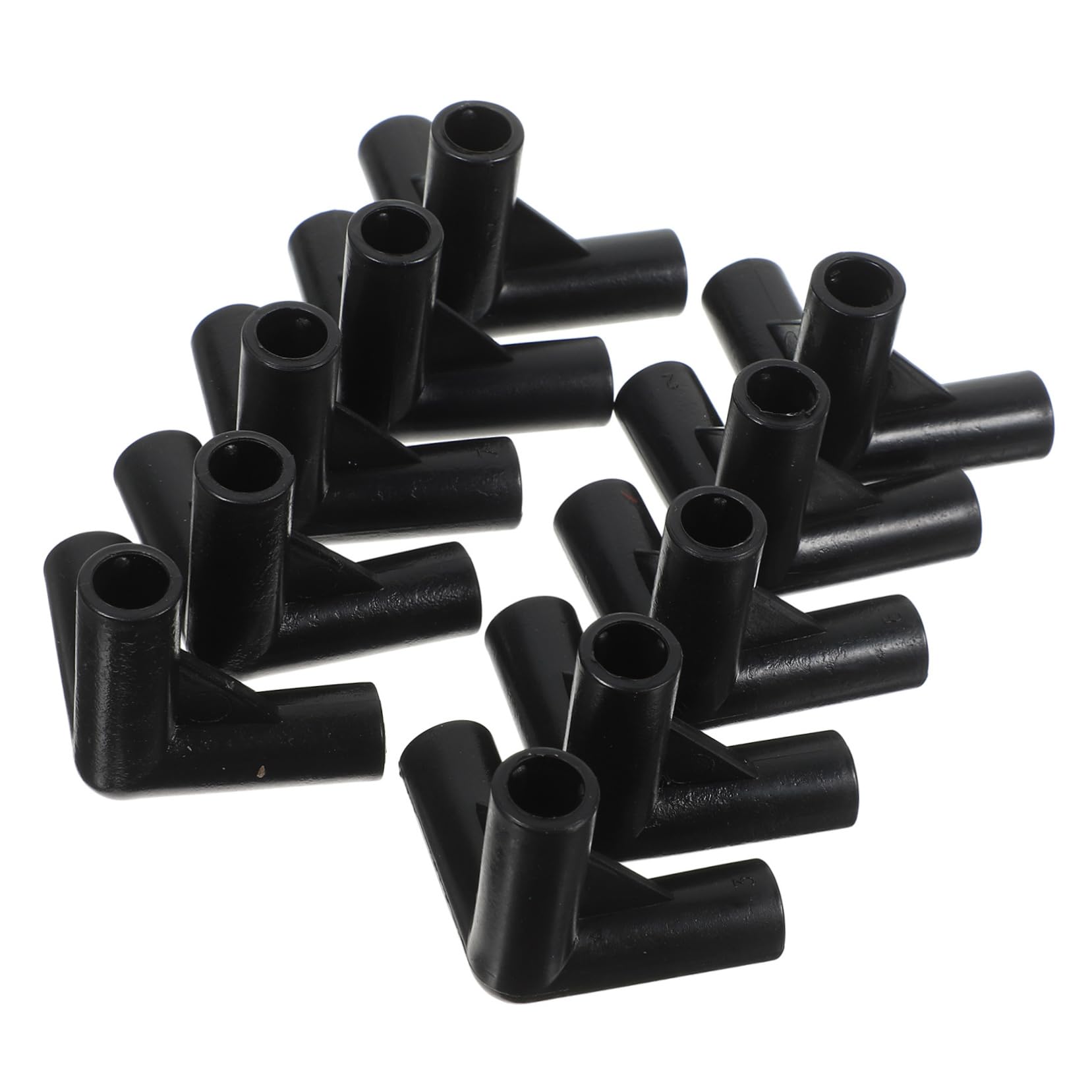 Accessoires pour Tentes Auvent, Connecteurs D’Angle en PE Noir, 24 Pièces
