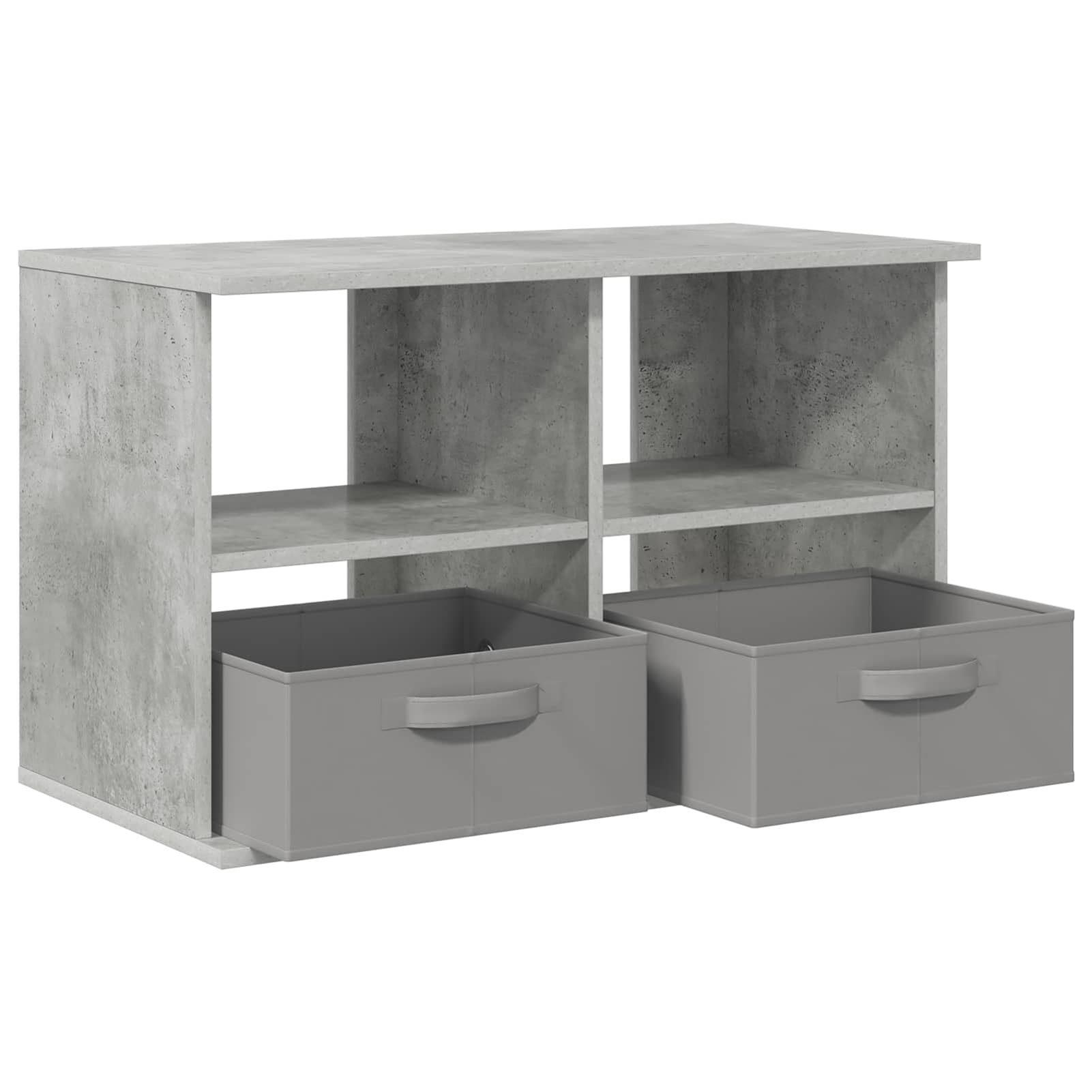 Gecheer TV-Ständer mit Schubladen Beton Grau 79 x 40 x 48 cm, Fernsehschrank Fernsehtisch TV-Lowboard für Wohnzimmer Home-Cinema Gamerzimmer8000463