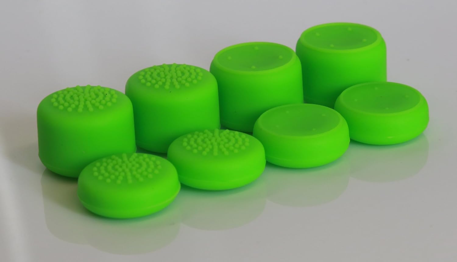 Sweat Free 100% Silicone Raised Antislip Rubber (8 grips) Thumbstick Grips for Xbox One / One S Wireless Controller (Green ) by E-MODS GAMING
