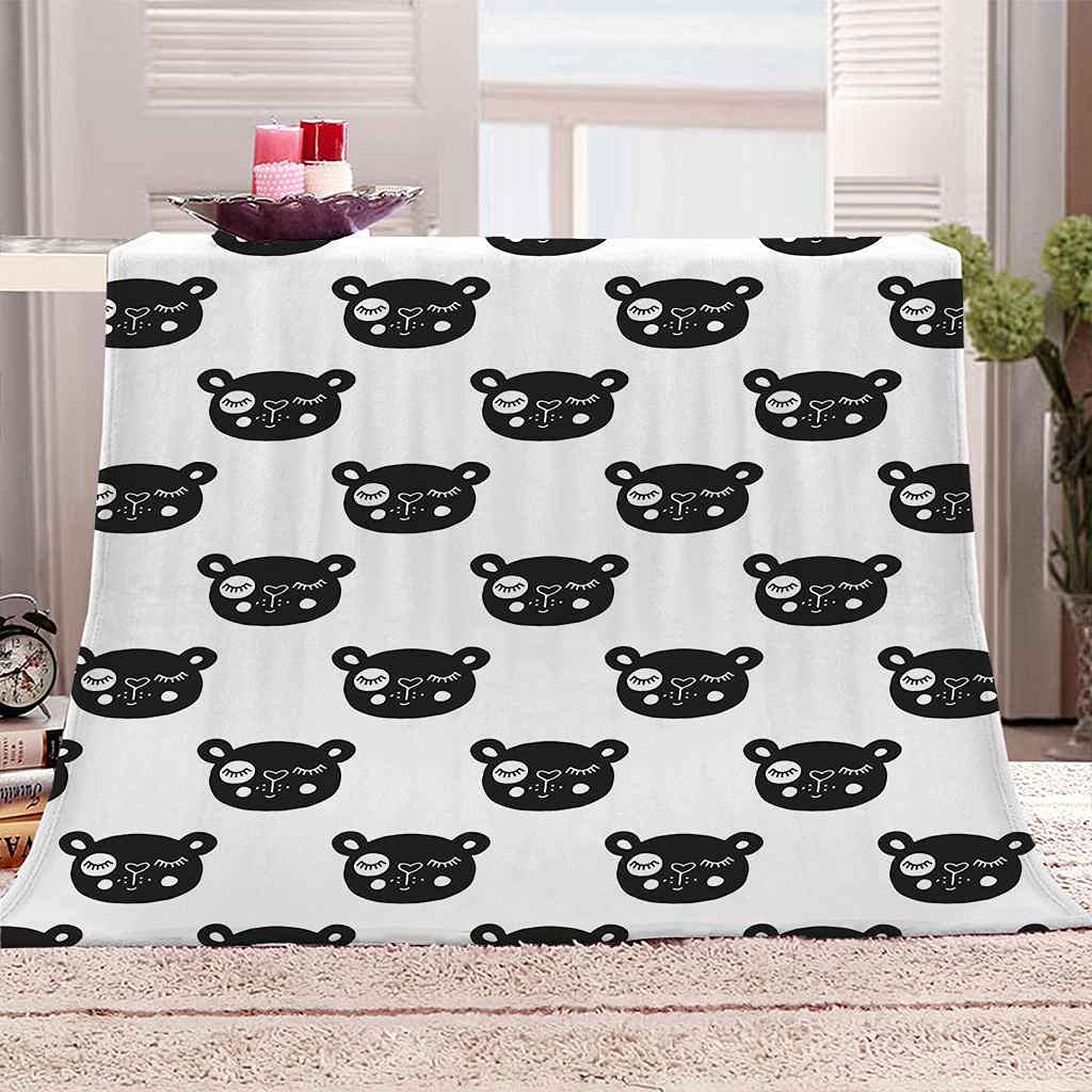 Couverture polaire chaude impression 3D microfibre toutes saisons