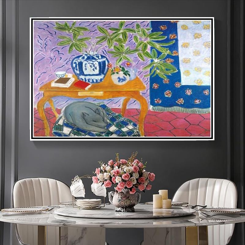 Amazon | アンリ・マティス作の犬の絵が描かれたインテリア﹣フル