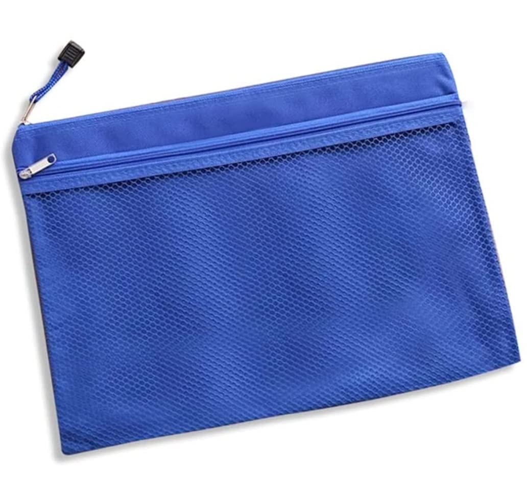 Mappe Schnellhefter Aktenordner 5PC-Dateiordner Canvas Information Tote-Dateiordner Portable Double-Layer Reißverschluss-Speichertasche mit großer Kapazität wasserdicht Sammelmappe