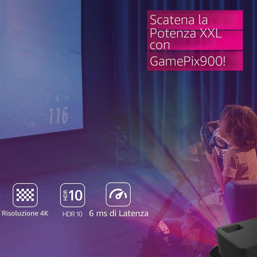 Videoproiettore - PHILIPS - Gamepix 900 - 4K UHD - 1000 ANSI lumen - LED - 120