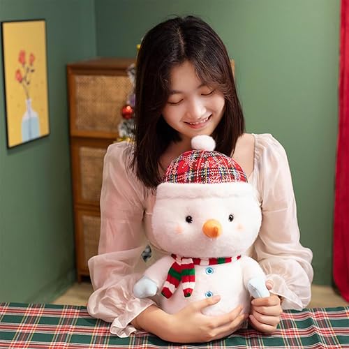 Miniatura 4 de Almohada de peluche de muñeco de nieve de Navidad  19.7 pulgadas almohada de peluche de muñeco de nieve de Navidad  Sofá para el hogar, decoración