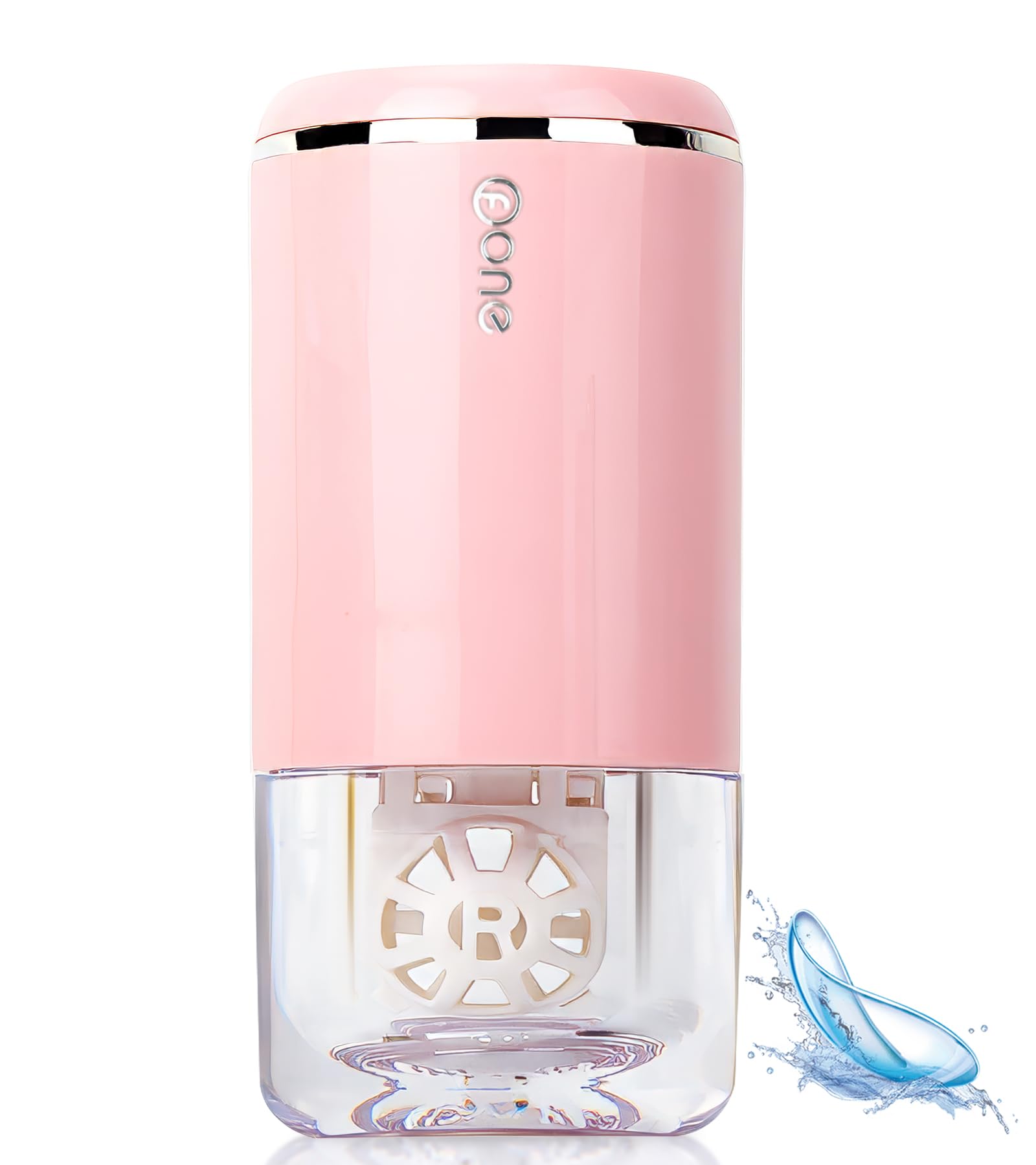 ofone Contact Lens Cleaner Machine, Automatic Vibration Contact Lens Cleaning Case for Soft Lenses, Portable Contact Lens Cleaner with USB Charger