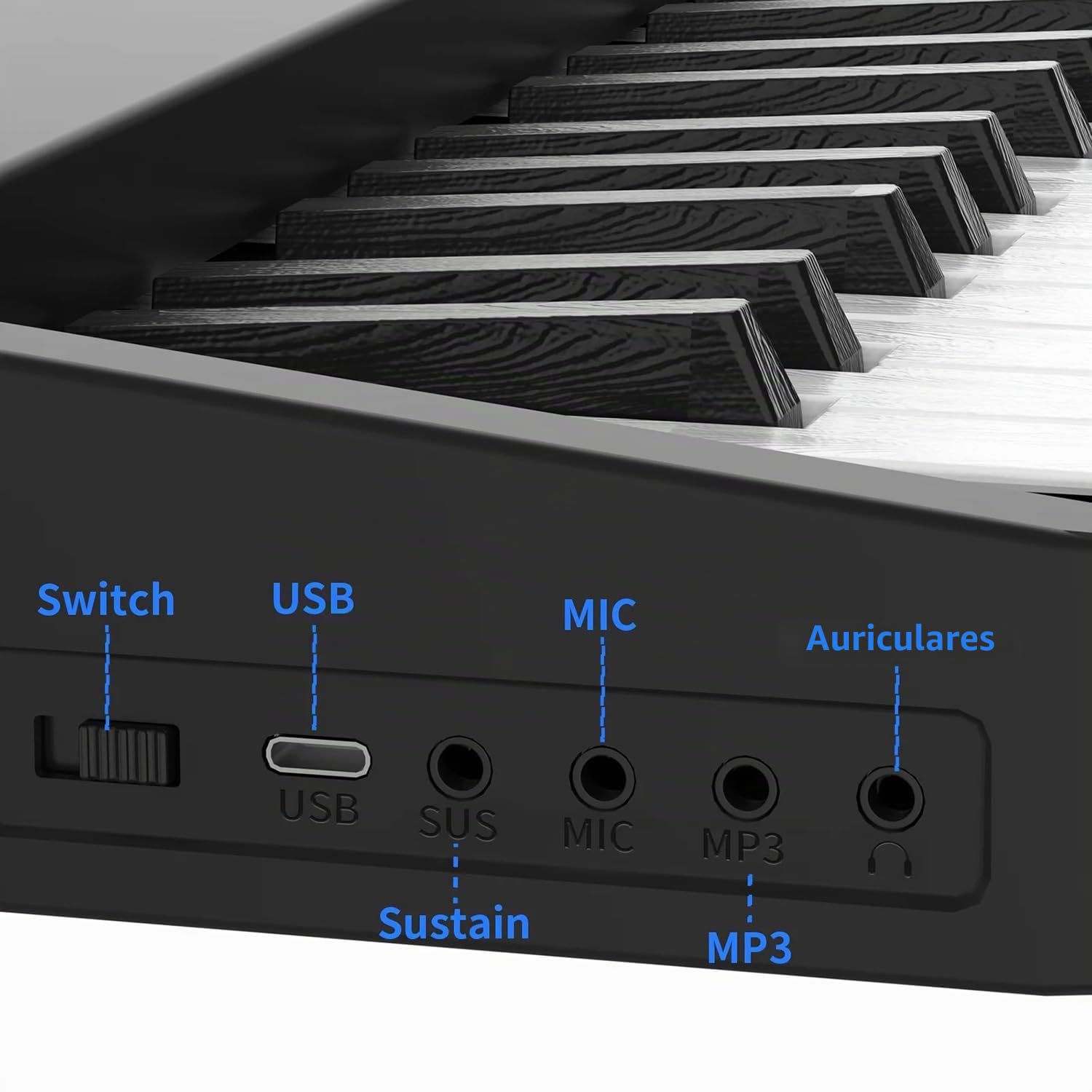 Piano Plegable，Teclado Piano Principiantes，Electrónico Digital Portátil con Pedal de Sostenido Teclas Iluminadas Recargable para Principiantes，Adolescentes，Paquete de Piano Digital Plegable