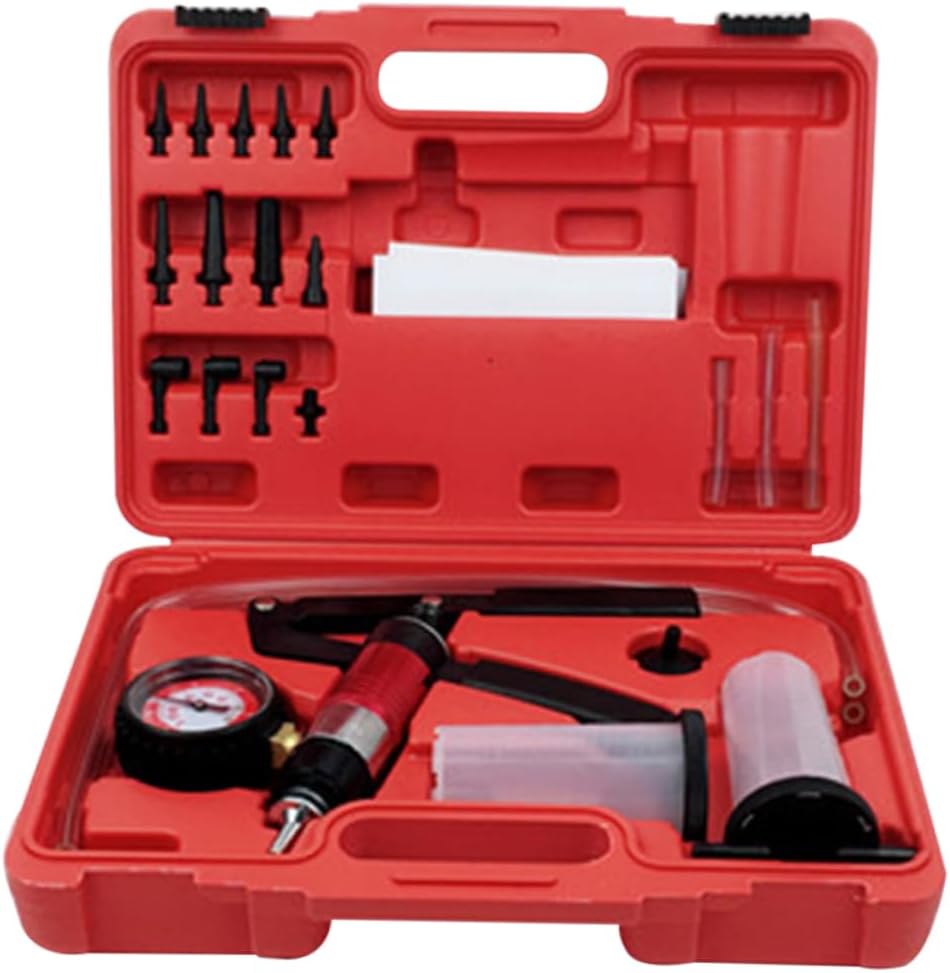 ABOOFAN Manual Vacuum Pump Kit Car Vacuum Pump Gauge for Steam Protection Tool Brake Bleeder Kit