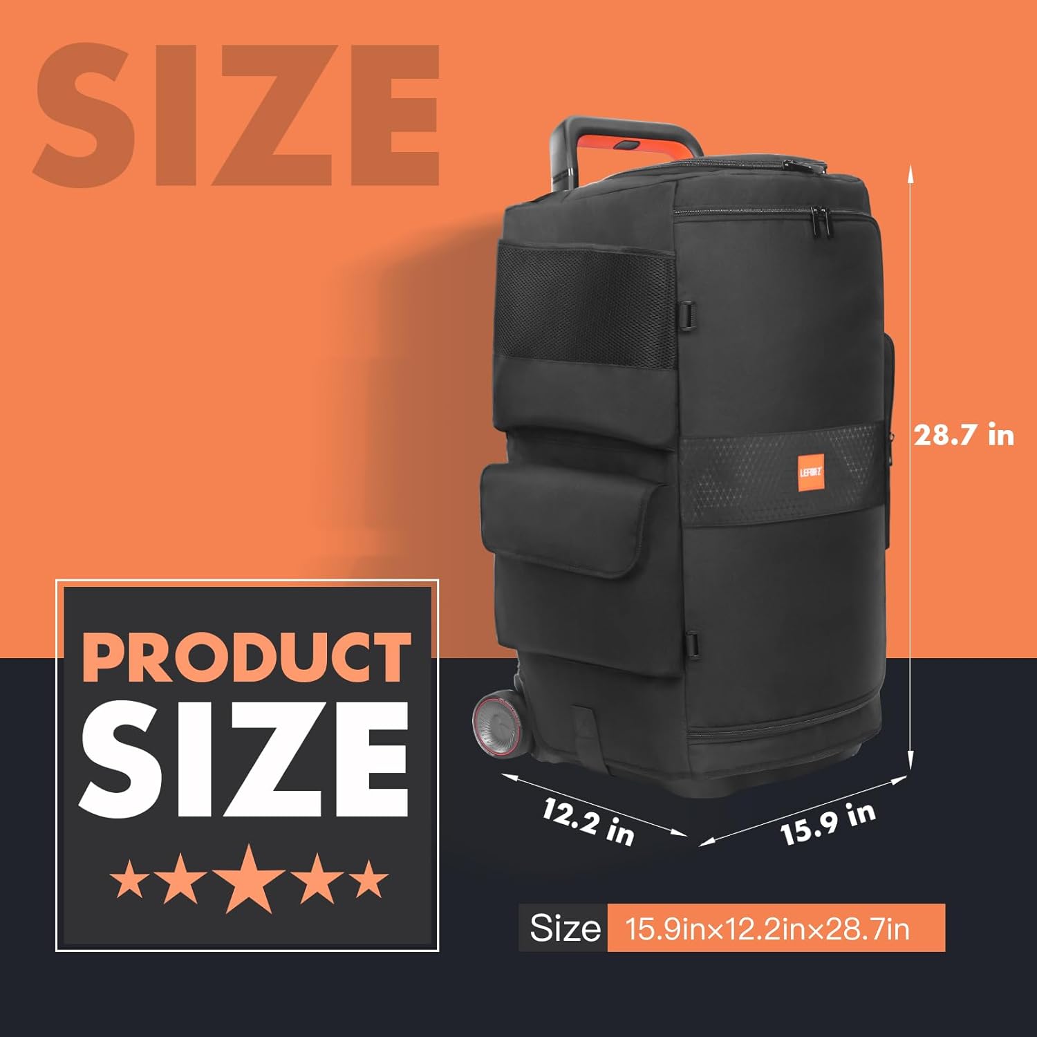 Speaker Case Compatible with JBL PartyBox 520,Bottomless Speaker Dust Cover Storage Bag Fits for JBL PartyBox 520 for Outdoor Travel,Portable Cover Only(Without Wheels and Pull Rod) - Image 3