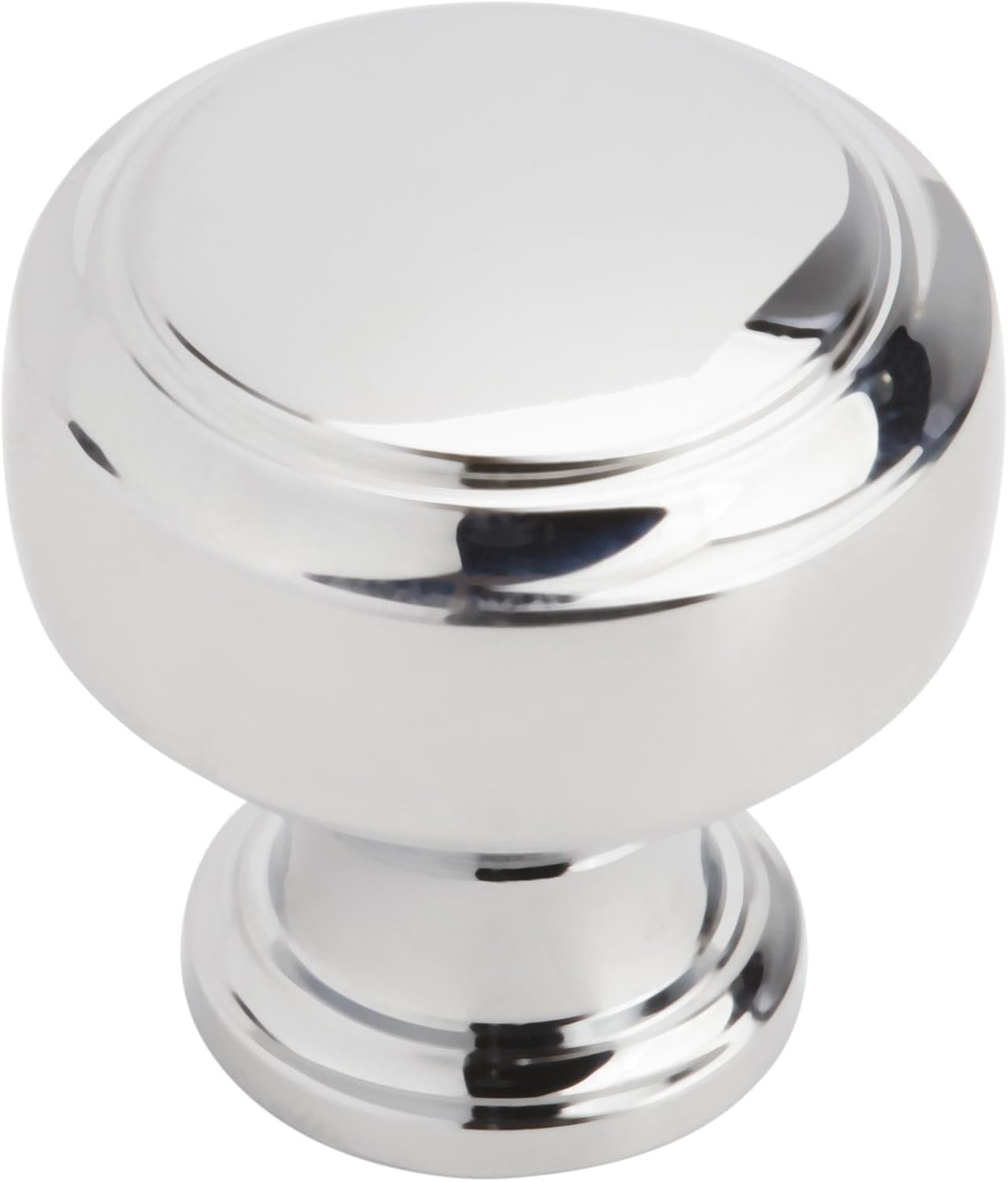 Amerock | Cabinet Knob | Polished Chrome | 1-3/16 inch (30 mm) Diameter | Highland Ridge | 1 Pack | Drawer Knob | Cabinet Hardware