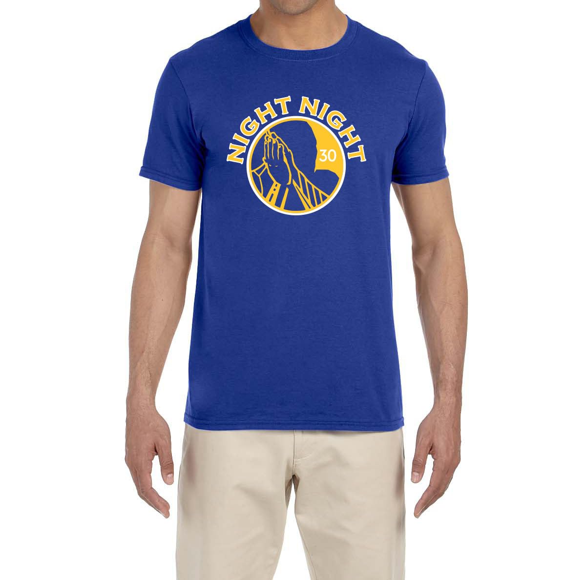 Blue Steph Curry Night Night Logo T-Shirt