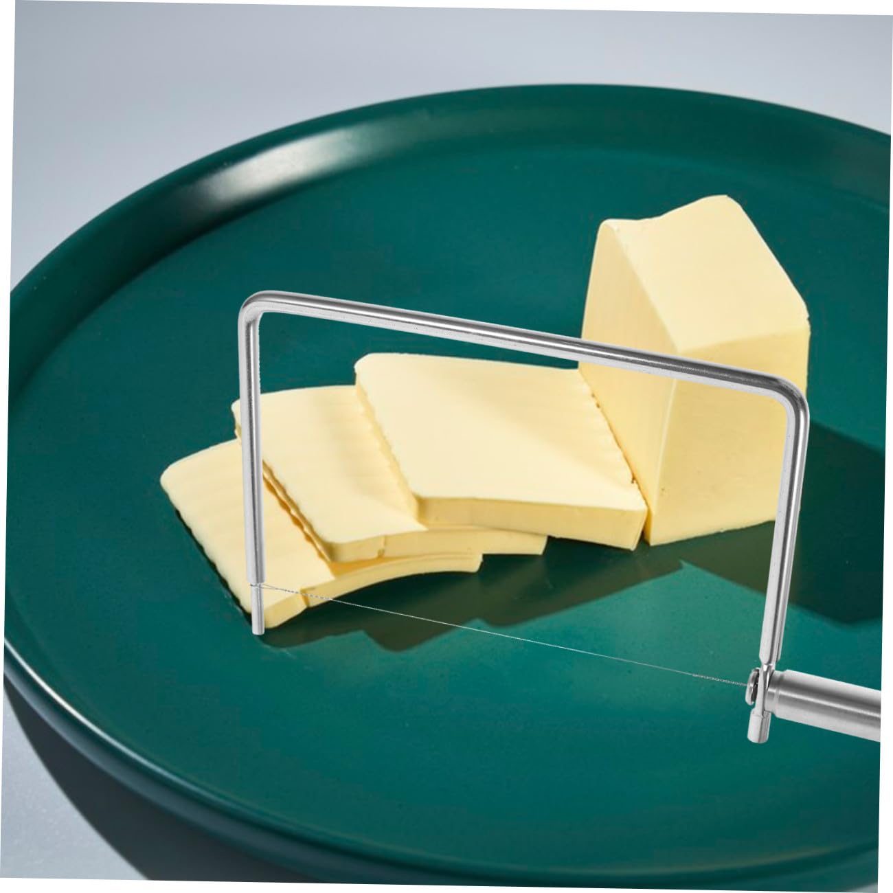 Housoutil 5 Stück Wiederverwendbarer Käseschneider aus Edelstahl mit Ergonomischem Griff Handbutterschneider und Käsehobel für Partys und Käseliebhaber