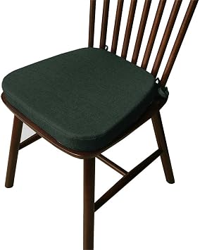 dsfgybj Set of 4 NonSlip Chair Pads with Ties - Memory Foam Seat Cushions for Kitchen or Dining Chairs