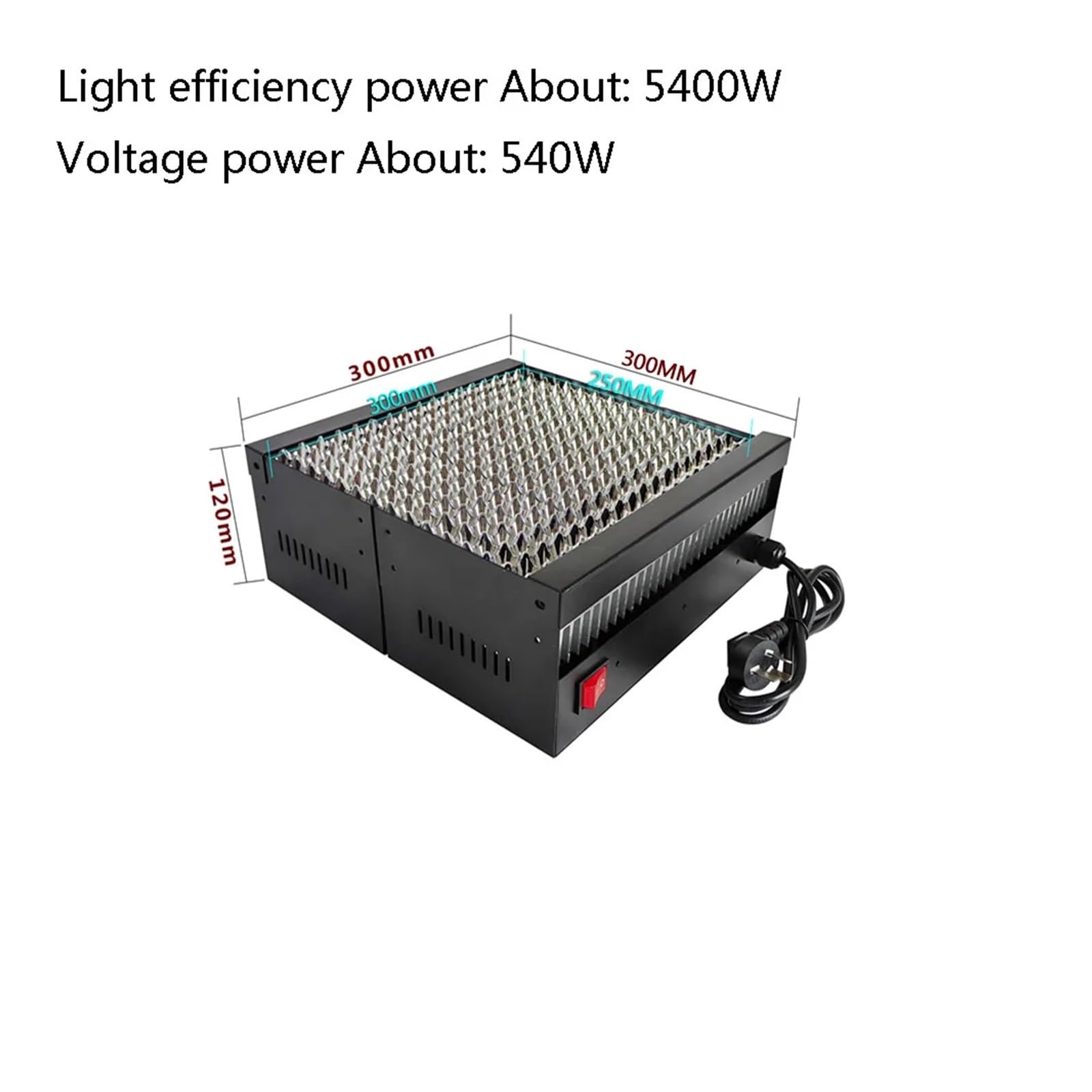 Lampada per polimerizzazione UV 11000W LED ad alta potenza Colla Shadowles Olio verde Resina 3D Stampa DIY UV Lampada polimerizzante a raggi ultravioletti 365nm 395nm 405nm Macchina(365NM,5400W)