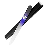 Bona Fide Beauty Glass Nail File with Hardcase, 1Piece Manicure Glass Fingernail Files in Black Cobalt. Made in The EU. Strong Reusable Nail Files