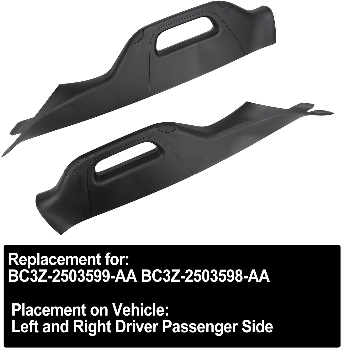FEXON A Pillar Grab Handle Interior Trim Compatible with 2011-2016 Ford F250 F350 F450 F550 Super Duty Replace# BC3Z-2503599-AB BC3Z-2503598-AB (Left Right Driver Passenger Side, Black)