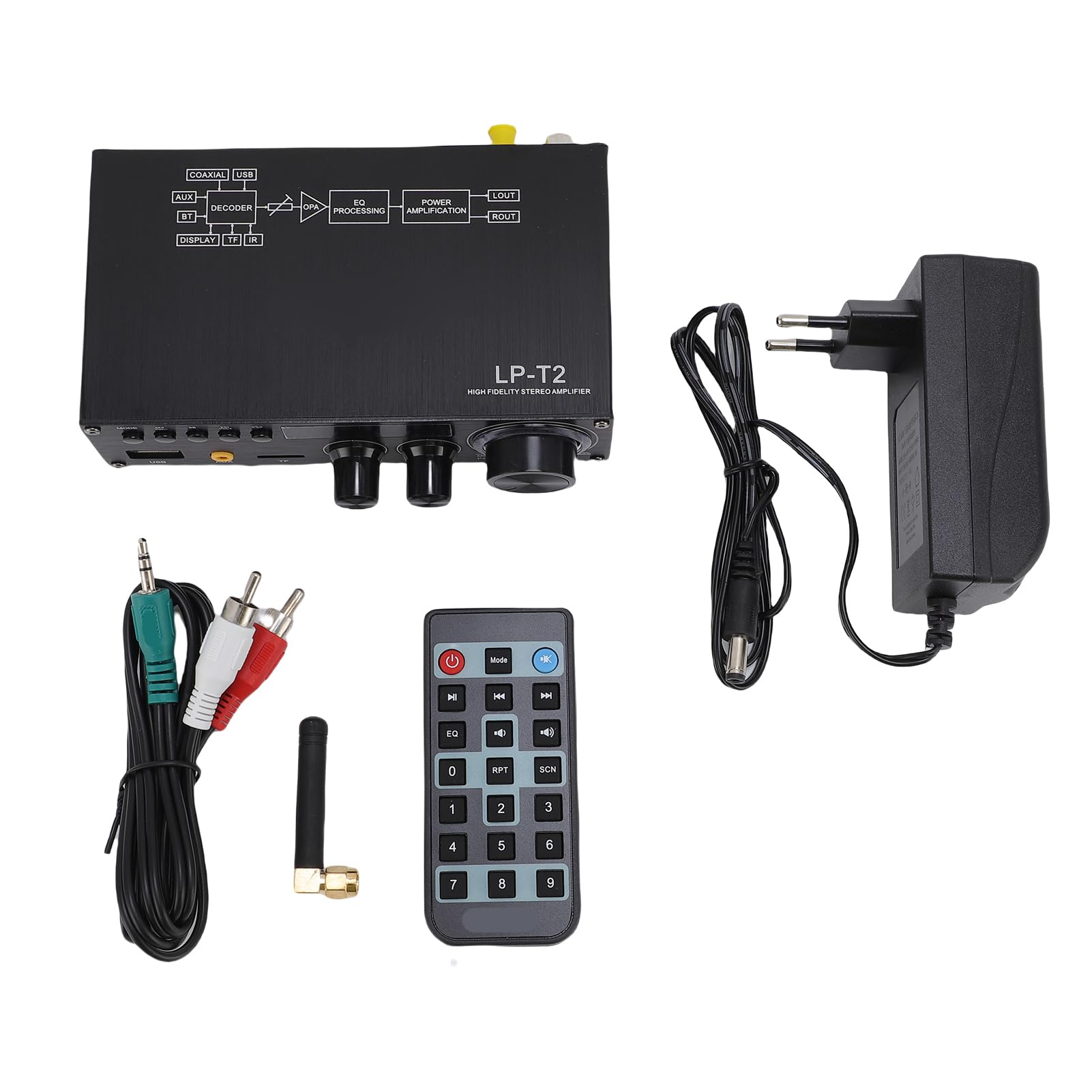 Amplificatore per Prestazioni Hifi, 5.1 Stereo -Slower -E eq Control per Home (Spina europea)